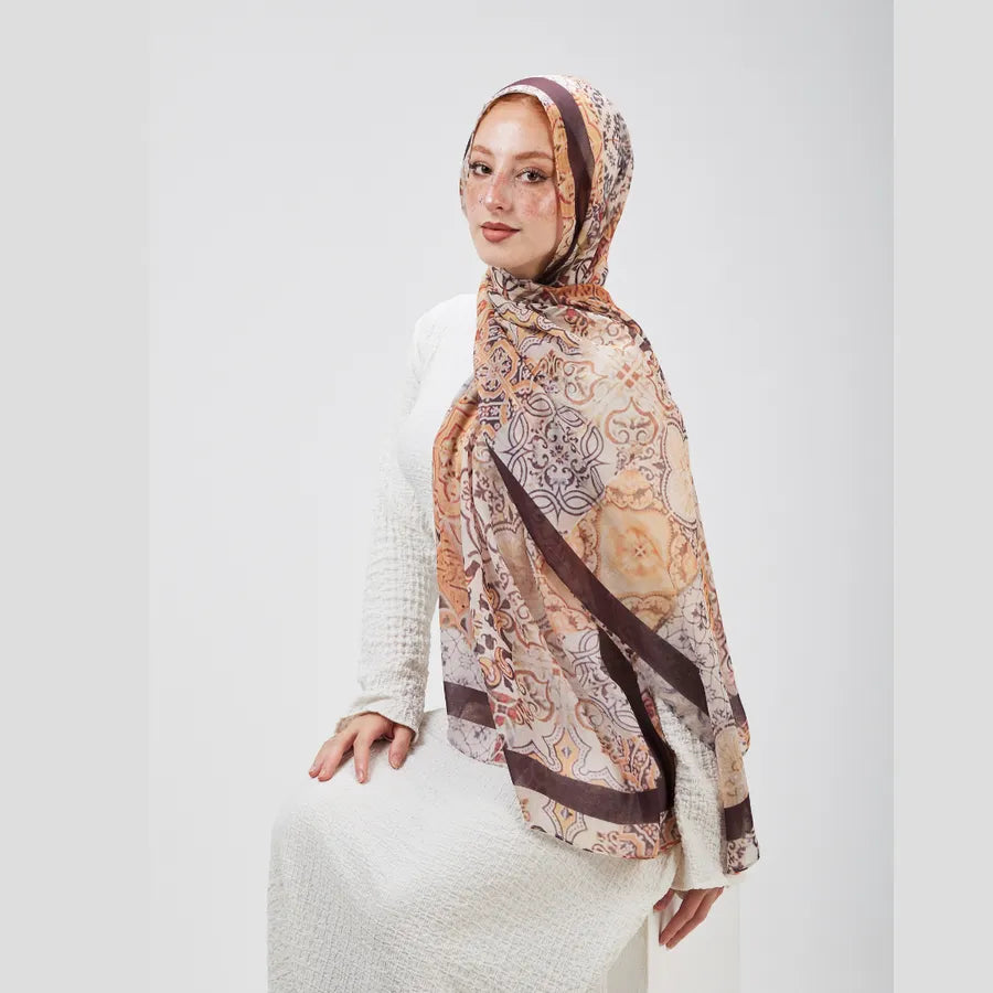 Sahara Bloom Cotton Shash scarf