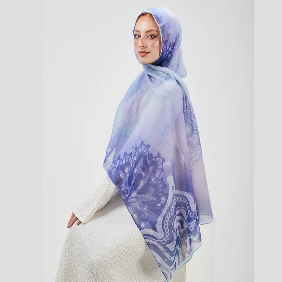 Mystic Waves Cotton Shash scarf