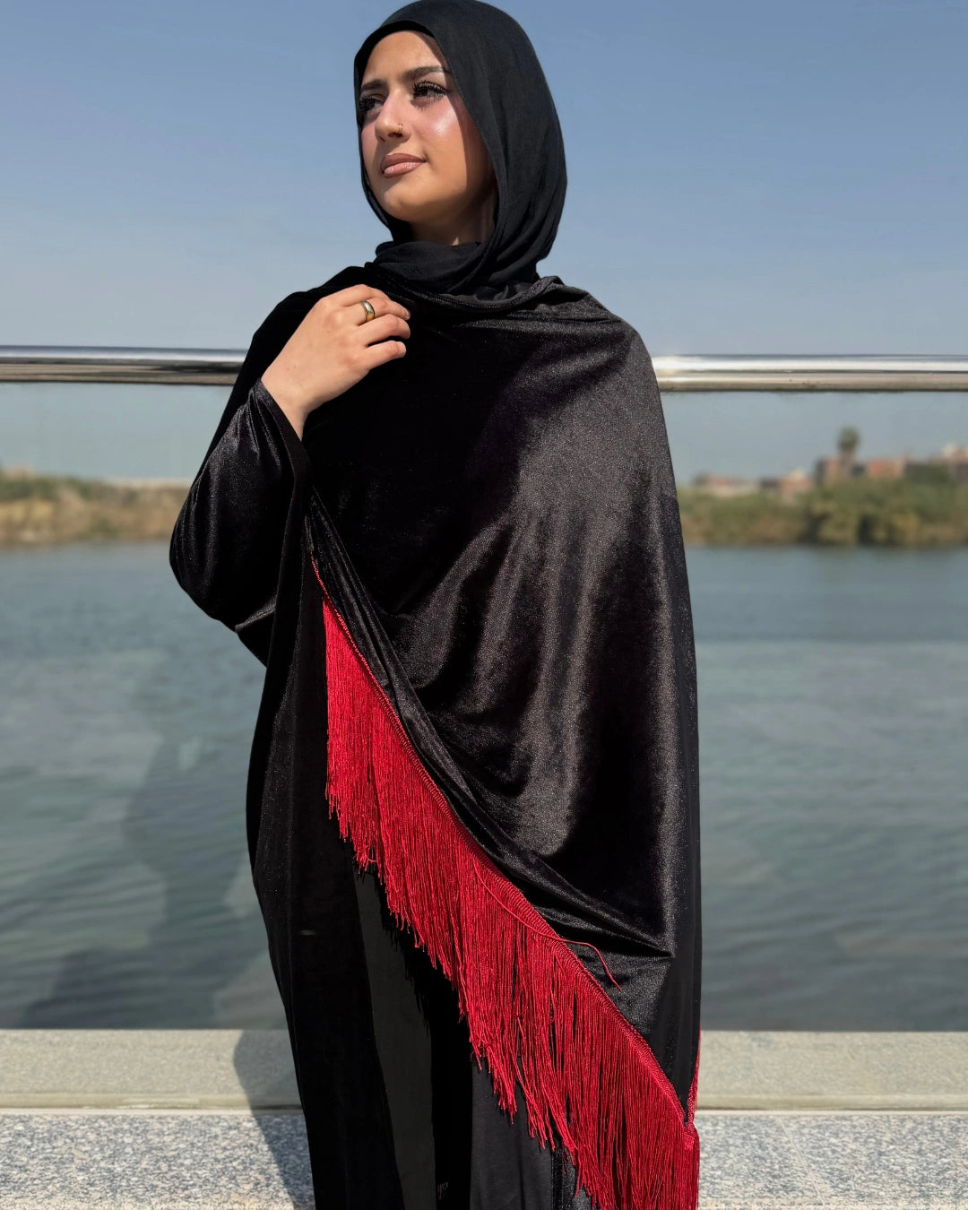 Scarlet Velvet Kaftan