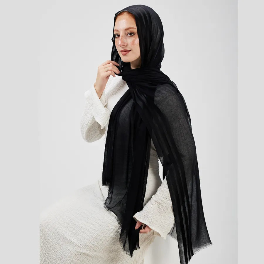 Raven Mist satin Lined scarf