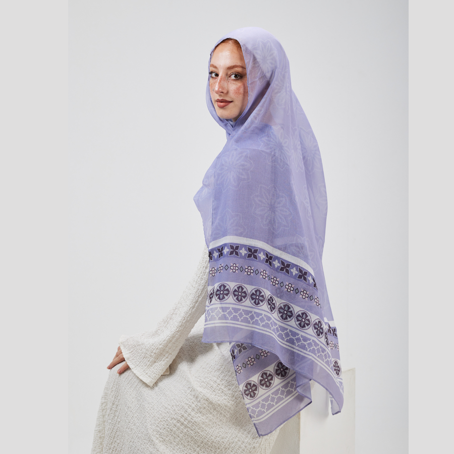 Lavender Mist Cotton Shash scarf