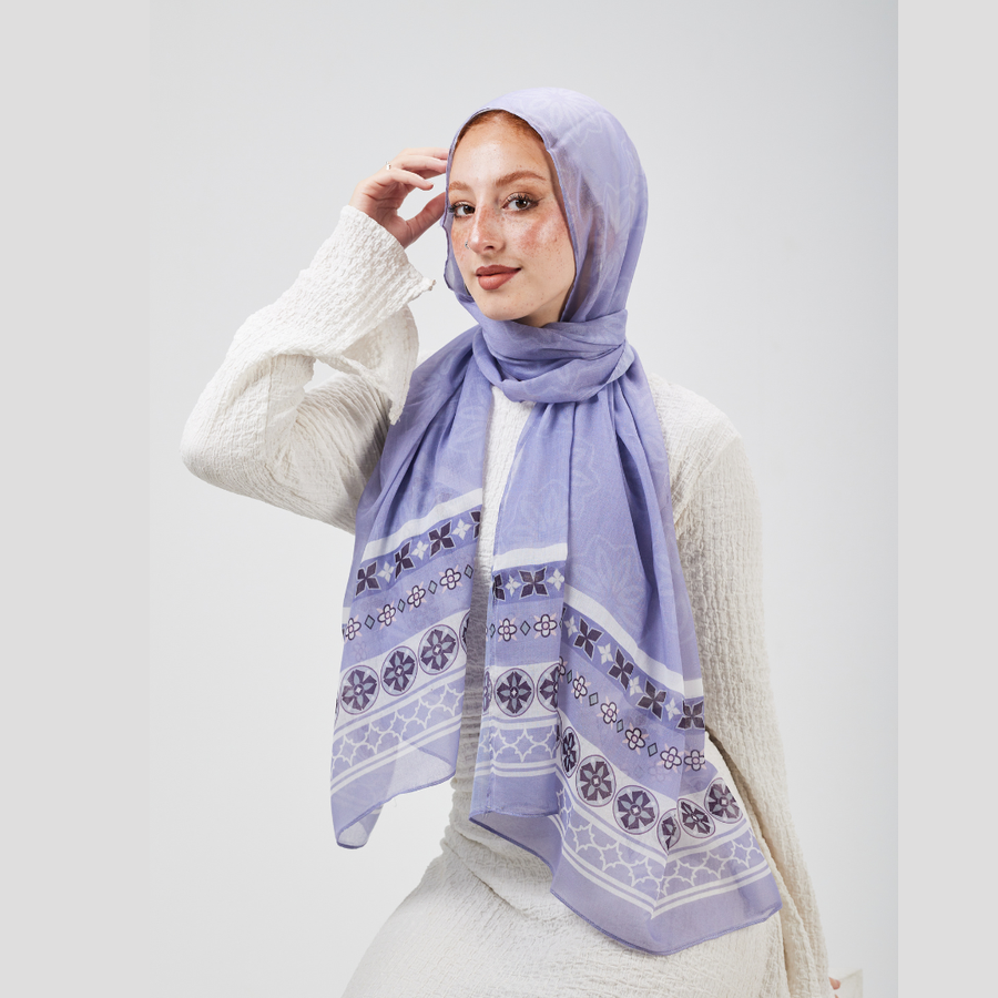 Lavender Mist Cotton Shash scarf