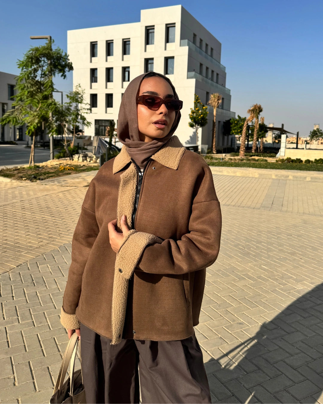 Oversized Suede Fur jacket