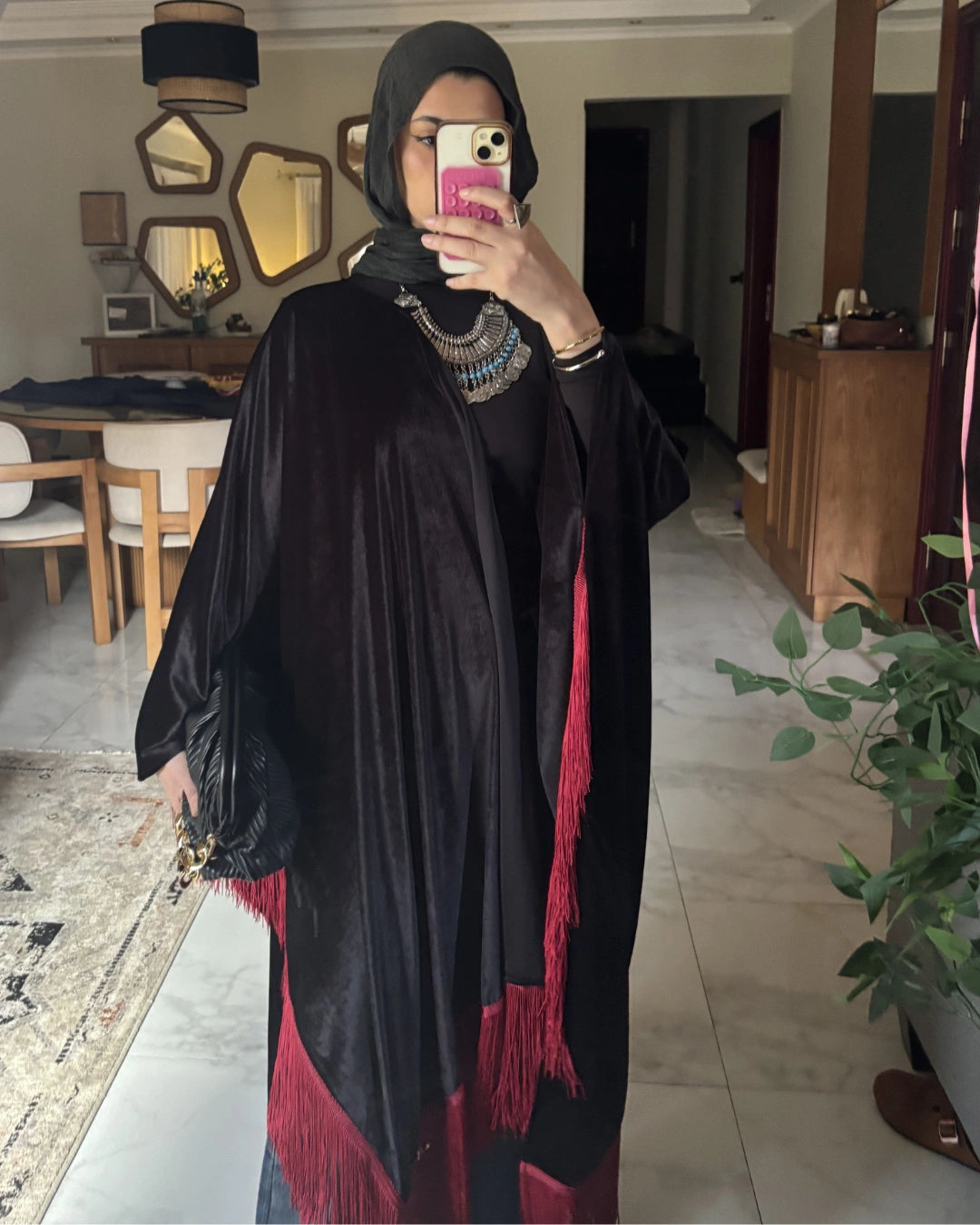 Scarlet Velvet Kaftan